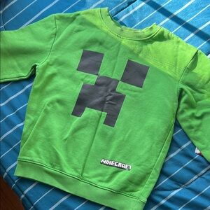 H&M Green Minecraft Creeper Sweatshirt